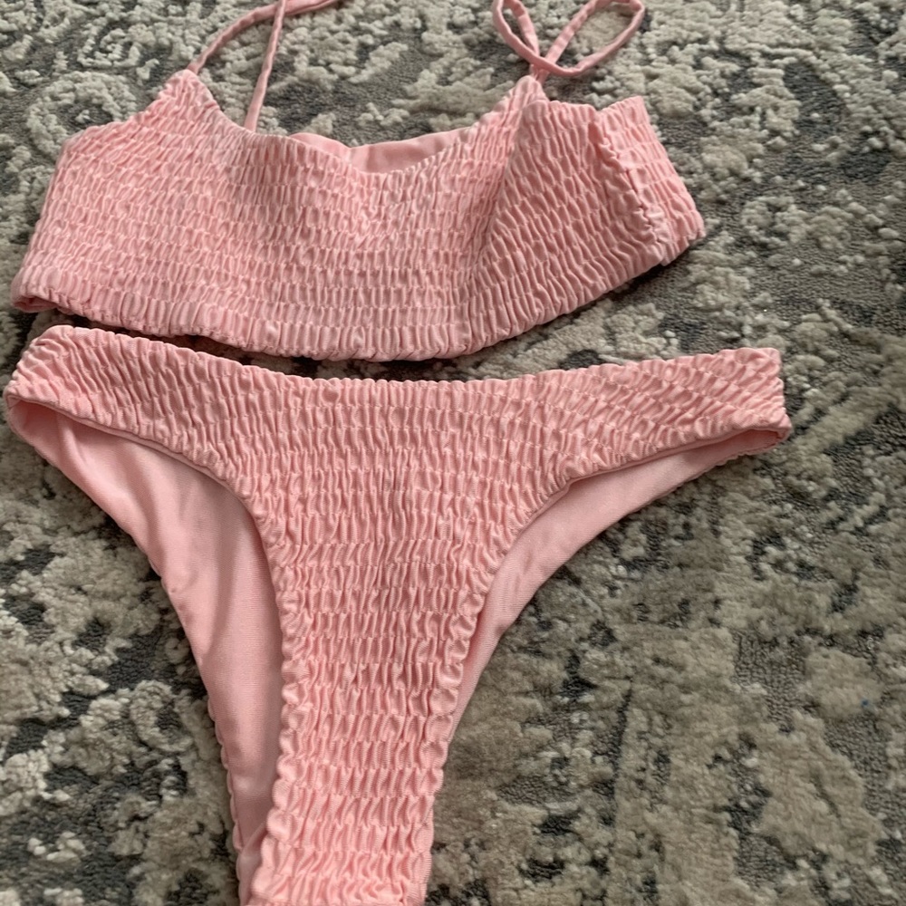 pink bathing suit